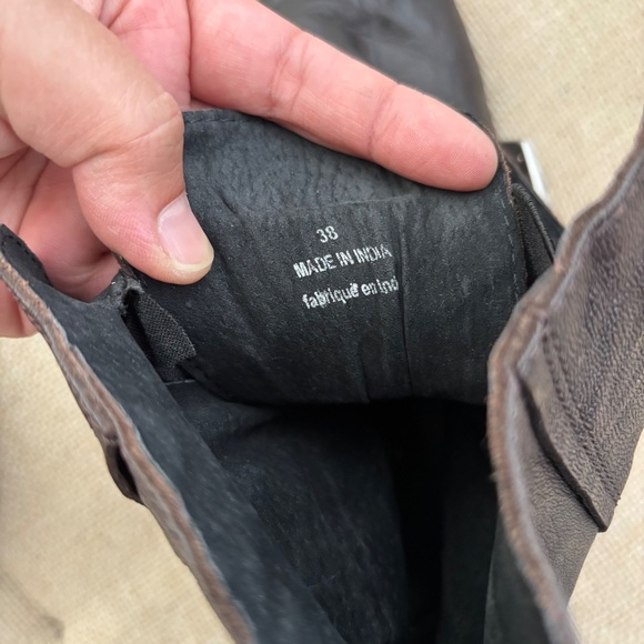 FREE PEOPLE OUTSIDER MOTO BOOT in Brown (Missing top buckles) - Picture 10 of 14